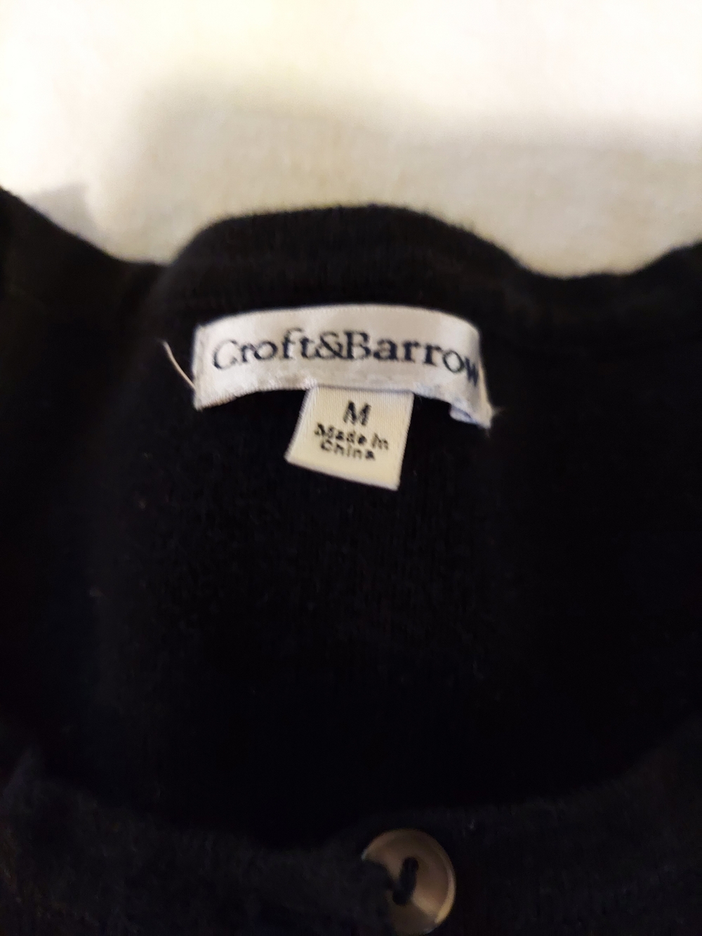 croft & barrow Black Women's Button-Up Cardigan - Picture 2 of 3